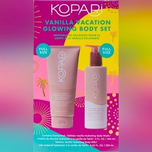 Kopari Tahitian Vanilla Vacation Glowing Body Set, 2 FULL SIZE 9oz+8.45oz., NWT